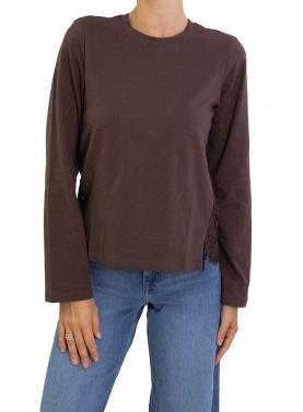 Maglia con retro in pizzo girocollo Only